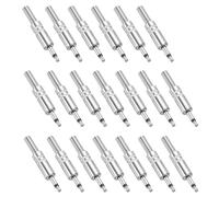 sourcing map 20 Pcs 1/8" TS Audio Male Plug, 3.5mm Mono Jack Plug Adapter Replacement, 1 Pole Solder Jack Cable Connector for Speaker Microphone Guitar (Silver Tone)