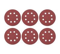 sourcing map 20 Pcs 125mm (5 Inch) Sanding Discs, 600 Grit Hook and Loop Sandpaper, 8-Hole Aluminum Oxide Orbital Sander Sandpaper for Woodworking Automotive Metal Polishing, Red
