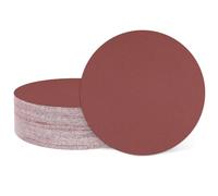 sourcing map 20 Pcs 150mm 6 Inch Sanding Discs, 400 Grit Hook and Loop Sandpaper, No-Hole Aluminum Oxide Orbital Sander Sandpaper for Woodworking Automotive Metal Polishing, Red