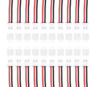 sourcing map 20 Pcs 2.54mm 2 Pin XH Connector Kit, Single Head Male Connector Plug with 22 AWG 100mm Wire Cable and Female Motherboard Connector for Speakers,LED Light Strips,Small Appliances