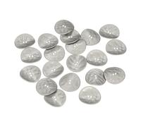 sourcing map 20 Pcs 2 Hole Alloy Buttons, 25 mm Silver Sewing Button Curved Flat for Sewing Fasteners Accessories Coat Clothes Collar Shirt Women Men Blouse Top Cuff