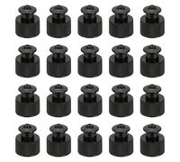 sourcing map 20 Pcs 24/410 Plastic Push Pull Caps, 24mm Water Bottle Caps Twisted Sport Bottle Lids Leak Proof Lid for Water Bottles Replacement Portable Bottles Lid, Black