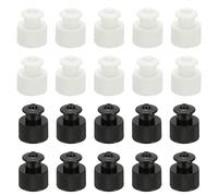 sourcing map 20 Pcs 24/410 Plastic Push Pull Caps, 24mm Water Bottle Caps Twisted Sport Bottle Lids Leak Proof Lid for Water Bottles Replacement Portable Bottles Lid, White/Black