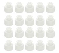 sourcing map 20 Pcs 24/410 Plastic Push Pull Caps, 28mm Water Bottle Caps Twisted Sport Bottle Lids Leak Proof Lid for Water Bottles Replacement Portable Bottles Lid, White