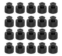 sourcing map 20 Pcs 24/410 Plastic Push Pull Caps, 28mm Water Bottle Caps Twisted Sport Bottle Lids Leak Proof Lid for Water Bottles Replacement Portable Bottles Lid, Black