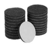 sourcing map 20 Pcs 3 Inch Nylon Hoop Scrubbing Pad 800 Grits Scrubber Scouring Pads Hoop and Loop Surface Conditioning Drill Scuffing Disc, Grey