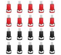 sourcing map 20 Pcs 4mm Banana Plugs Socket Connectors Female, Terminal Wire Connectors for 4mm Banana Plugs Connectors, 24A 30 x 4mm, for Audio/Video Receiver Amplifiers, Red/Black