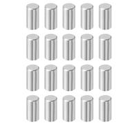 sourcing map 20 Pcs 6 mm x 12 mm Dowel Pins, 316L Stainless Steel Cylindrical Dowel Pins Shelf Support Peg Pin Rod Fasten Elements Metal Shelf Pegs Silver Tone