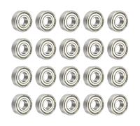 sourcing map 20 Pcs 696ZZ Deep Groove Ball Bearings, 6 x 15 x 5mm Silent Chrome Steel Double Shield Bearing for Electric Motor, Home Appliances, Industrial Machinery