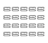 sourcing map 20 Pcs 7mm 9 Shape Bra Strap Hooks, Alloy Adjustment Slide Bra Strap Clips, Bathing Suit Clasp, Bra Hooks Replacement, Sewing Clips Hooks Eye for Underwear, Black