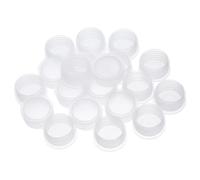 sourcing map 20 PCS 8/9in Salt Shaker Stoppers, Plastic Salt Shaker Plug Stopper Clear Replacement Plug Bottle Caps Reusable Clear Round Plastic End Cap for Bottles Pipes Pots