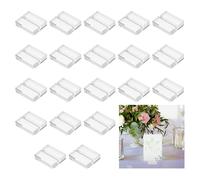 sourcing map 20 Pcs Acrylic Place Card Holders 1.2 Inch Clear Table Number Name Card Sign Holders Display Stand for Display Paper Game Piece Price Board Photos Memos Menus Labels, 30 x 25 mm