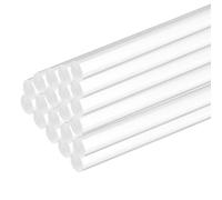 sourcing map 20 Pcs Acrylic Round Rods 5/16" x 12" Clear Acrylic Dowel Rods Sticks Plastic Sticks Strip for Model Making DIY Crafts Lighting Gardening Decorations - 8mm x 300mm