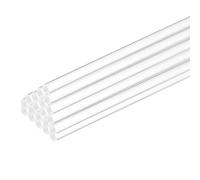 sourcing map 20 Pcs Acrylic Round Rods 5/32" x 10" Clear Acrylic Dowel Rods Sticks Plastic Sticks Strip for Model Making DIY Crafts Lighting Gardening Decorations - 4mm x 250mm