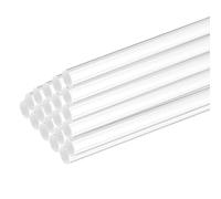 sourcing map 20 Pcs Acrylic Round Rods 9/32" x 12" Clear Acrylic Dowel Rods Sticks Plastic Sticks Strip for Model Making DIY Crafts Lighting Gardening Decorations - 7mm x 300mm