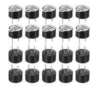 sourcing map 20 Pcs Active Buzzer DC 12V 9x5.5mm 5mm Pitch Electric Tone Buzzer Alarm Piezo Beep Sounder Continuous Sound Beep for Computer Physics Circuits Alarm Safety Warehouse House Shop