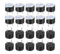 sourcing map 20 Pcs Active Buzzer DC 5V 9x5.5mm 5mm Pitch Electric Tone Buzzer Alarm Piezo Beep Sounder Continuous Sound Beep for Computer Physics Circuits Alarm Safety Warehouse House Shop