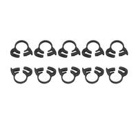 sourcing map 20 Pcs Adjustable Double Snap Grip Hose Clamps Plastic 17.3-19.1 Mm/0.68-0.75 Inches Inner Dia Adjustable Several Ratcheting Tubing Clamp for Home, Black