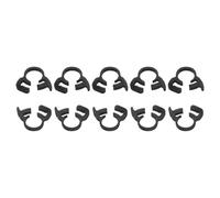 sourcing map 20 Pcs Adjustable Double Snap Grip Hose Clamps Plastic 8.1-8.6 Mm/0.32-0.34 Inches Inner Dia Adjustable Several Ratcheting Tubing Clamp for Home, Black