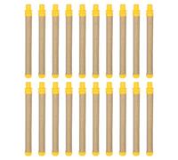 sourcing map 20 Pcs Airless Spray Gun Filter 100mm Length, 10mm Dia, Push on Gun Screen 100 Mesh Filters Paint Filter, Replacement Spraying Accessories, Yellow