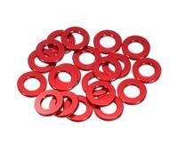 sourcing map 20 Pcs Aluminum Flat Washer, M8x15x2mm Round Seal Gaskets Flat Spacers for Screws Bolts Machinery Repair Accessories, Outdoor Construction, Wine Red