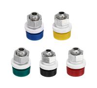 sourcing map 20 Pcs Banana Jack, 5A 4 x 2mm Panel Mount Banana Female Panel Socket Jack, 2mm Binding Post Adapter for Banana Plug Connectors, 5 Colors