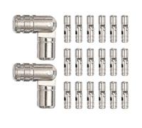 sourcing map 20 Pcs Barrel Hinges, 5 x 19 mm Jewelry Box Hinges Folding Concealed Brass Cylinder Hidden Barrel for Wooden Music Boxes Small Woodworking Projects Cabinet Doors, Silver