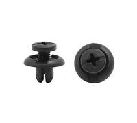 sourcing map 20 Pcs Black Car Bumper Door Panel Plastic Rivet Fastener Clip 8mm
