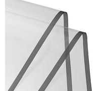 sourcing map 20 Pcs Black Edge Clear Flower Wrapping Paper 23x23 Inch Clear Gift Wrap Paper Sheet for Gift Baskets Waterproof Florists Wrapping Paper for Flower, Gift Box Packaging