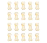 sourcing map 20 Pcs Bone Porcelain Beads, Cute Handmade Dog Bone Porcelain Ceramic Beads Animal Loose Spacer Beading 2mm Holes for DIY Crafts Jewelry Making Bracelets (Brown White)