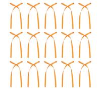 sourcing map 20 Pcs Bow Cake Toppers, 3x5.7 Inch Bow Cupcake Toppers Satin Bowknot Bow Party Decorations for Cake Dessert Craft DIY Decorating Wedding Birthday Party, Orange