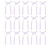 sourcing map 20 Pcs Bow Cake Toppers, 3x5.7 Inch Bow Cupcake Toppers Satin Bowknot Bow Party Decorations for Cake Dessert Craft DIY Decorating Wedding Birthday Party, Purple
