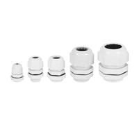 sourcing map 20 Pcs Cable Gland Kit 1/4" 3/8" 1/2" 3/4" 1" Adjustable Cable Connectors,Waterproof Tight Conduit Connector Nylon Conduit Fitting Electrical Conduit Fitting,Grey