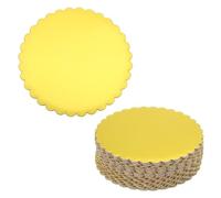 sourcing map 20 Pcs Cardboard Cake Rounds, 6 Inch Cake Board Circle Trays Base Boards for Desserts Pastries Decorating Baking Party and DIY Crafts Display, Gold