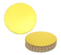 sourcing map 20 Pcs Cardboard Cake Rounds, 8 Inch Cake Board Circle Trays Base Boards for Desserts Pastries Decorating Baking Party and DIY Crafts Display, Gold