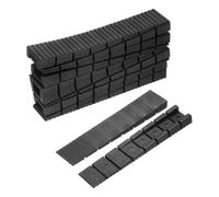 sourcing map 20 Pcs Composite Shims and Leveling Wedges, 3.94-in Black Plastic Shims, Firm and Non-Slip for Leveling Table, Toilet, Hot Tub, and DIY Furniture