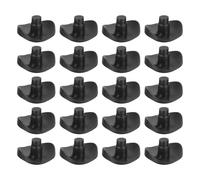 sourcing map 20 Pcs Concave Bumpers with Stem, 6mm/0.24" Rubber Bumper Anti Slip Chair Spacers for Patio Cabinet Furniture (Fits 1/4Inch Hole), Black