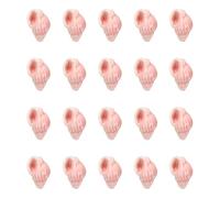 sourcing map 20 Pcs Conch Shell Porcelain Beads, Cute Handmade Ocean Sea Beach Porcelain Ceramic Beads 2mm Holes for DIY Crafts Jewelry Making Bracelets, Light Pink