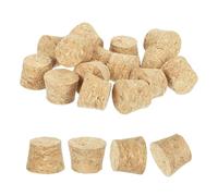sourcing map 20 Pcs Cork for Bottles Stoppers Cork Plugs, 0.59x0.47x0.39 Inch Soft Wood Natural Tapered Corks for Bar Restaurant DIY Crafts