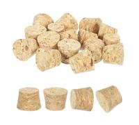 sourcing map 20 Pcs Cork for Bottles Stoppers Cork Plugs, 0.59x0.47x0.51 Inch Soft Wood Natural Tapered Corks for Bar Restaurant DIY Crafts