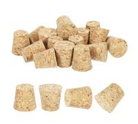 sourcing map 20 Pcs Cork for Bottles Stoppers Cork Plugs, 0.91x0.67x0.98 Inch Soft Wood Natural Tapered Corks for Bar Restaurant DIY Crafts