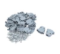 Sourcingmap 20 Pcs DB15 Connector Housing Gray Plastic Hood for D Sub DB-15 Connectors with Screws