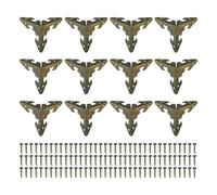sourcing map 20 Pcs Decorative Box Corner Cover, 30mm Metal Edge Guard, Furniture Corner Edges Protector with Screws, Bronze