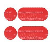 sourcing map 20 Pcs Double Sided Adhesive Pads, 30mm Dia Dash Cam Sticky Pads Self-Adhesive Square Mounting Foam Tape Waterproof & Heat Resistant for Car Walls Picture Home Decor, Red