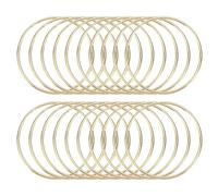 sourcing map 20 Pcs Dream Catcher Rings,Metal Crafts Hoops Floral Hoop 2.8 Inch Macrame Hoops Rings for DIY Crafts Wreath Making Supplies Plant Hangers, Gold