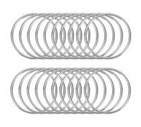 sourcing map 20 Pcs Dream Catcher Rings,Metal Crafts Hoops Floral Hoop 2 Inch Macrame Hoops Rings for DIY Crafts Wreath Making Supplies Plant Hangers, Silver