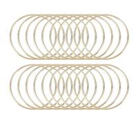sourcing map 20 Pcs Dream Catcher Rings,Metal Crafts Hoops Floral Hoop 3 Inch Macrame Hoops Rings for DIY Crafts Wreath Making Supplies Plant Hangers,Gold