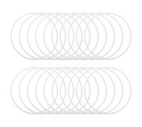 sourcing map 20 Pcs Dream Catcher Rings,Metal Crafts Hoops Floral Hoop 4 Inch Macrame Hoops Rings for DIY Crafts Wreath Making Supplies Plant Hangers, White