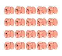 sourcing map 20 Pcs Elephant Porcelain Beads, Cute Handmade Animal Porcelain Ceramic Beads Colorful Loose Spacer Beading 2mm Holes for DIY Crafts Jewelry Making Bracelets, Pink