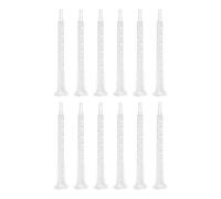 sourcing map 20 Pcs Epoxy Tubes Static Mixer, 4.06-inch Plastic Resin Mixing Nozzle Flat Tip for AB Glue Adhesive Gun Applicator 50mL Cartridges, White